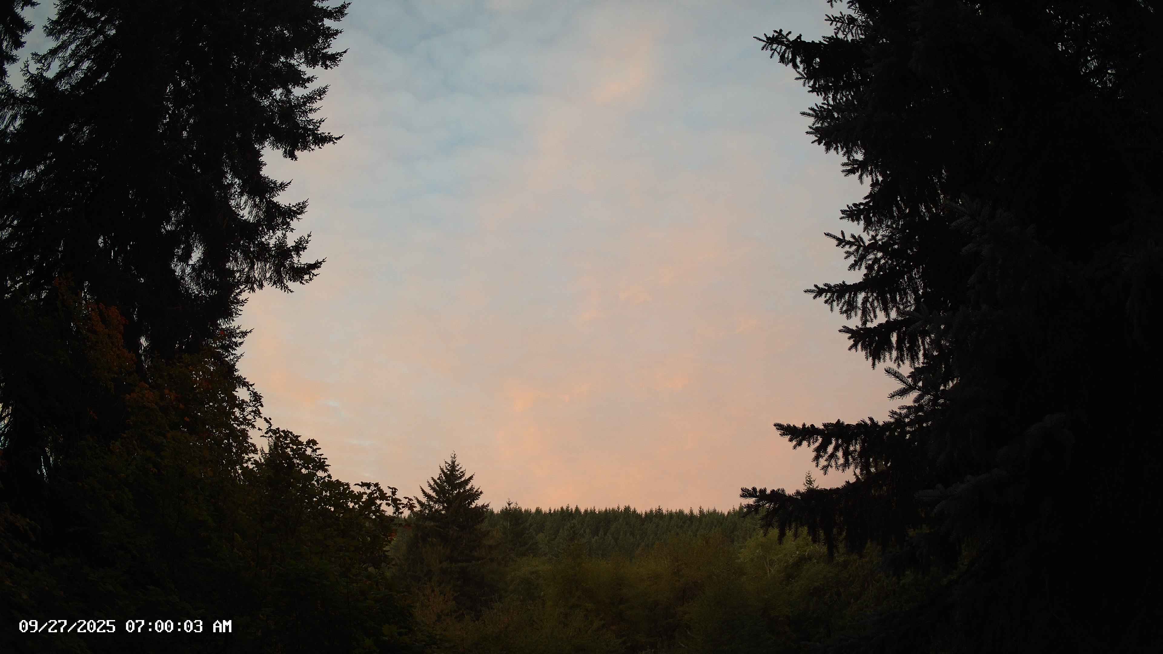 Pacific Northwest skyline timelapse on Sep 27, 2025 at 7:00 AM