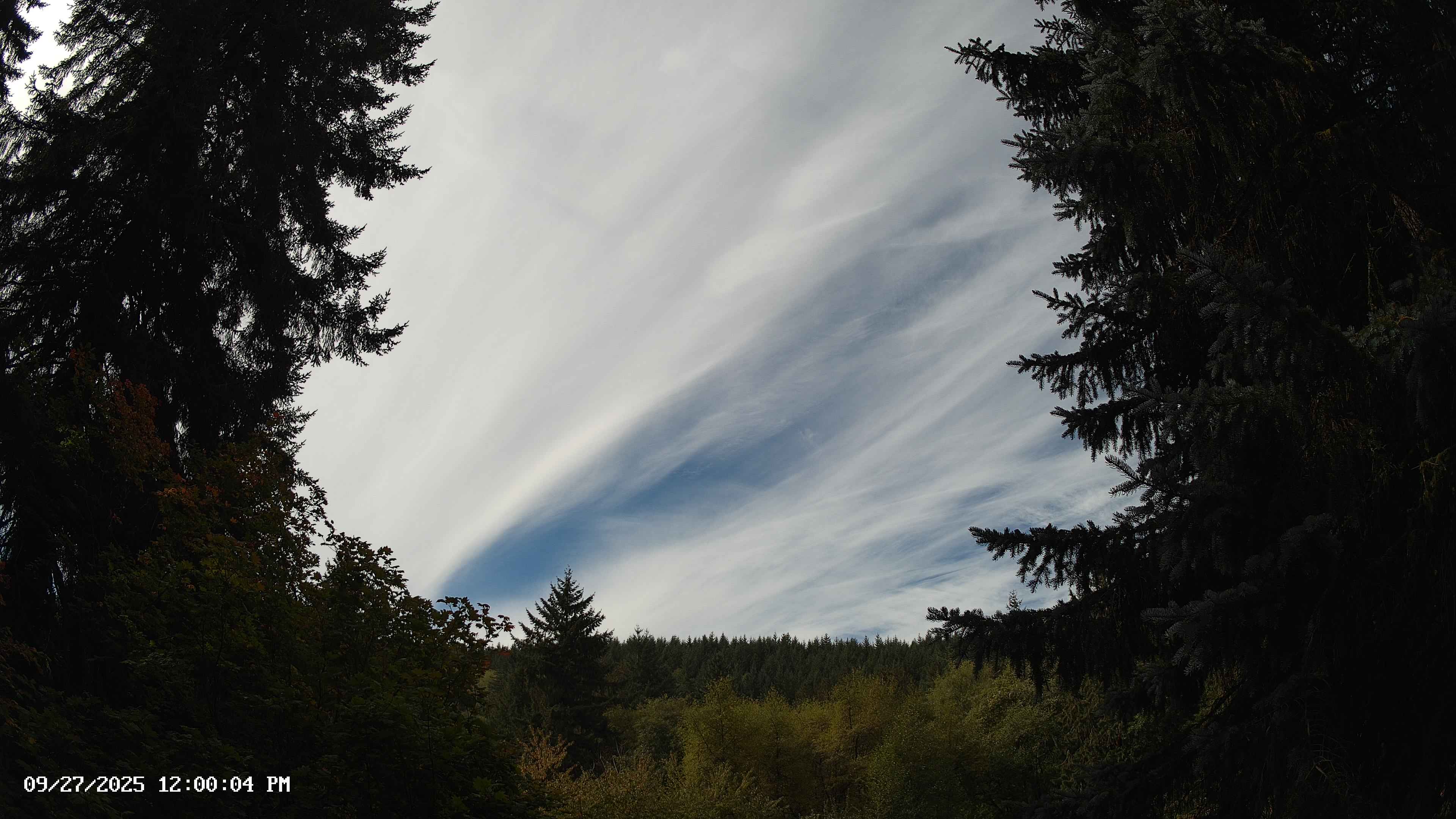 Pacific Northwest skyline timelapse on Sep 27, 2025 at 12:00 PM