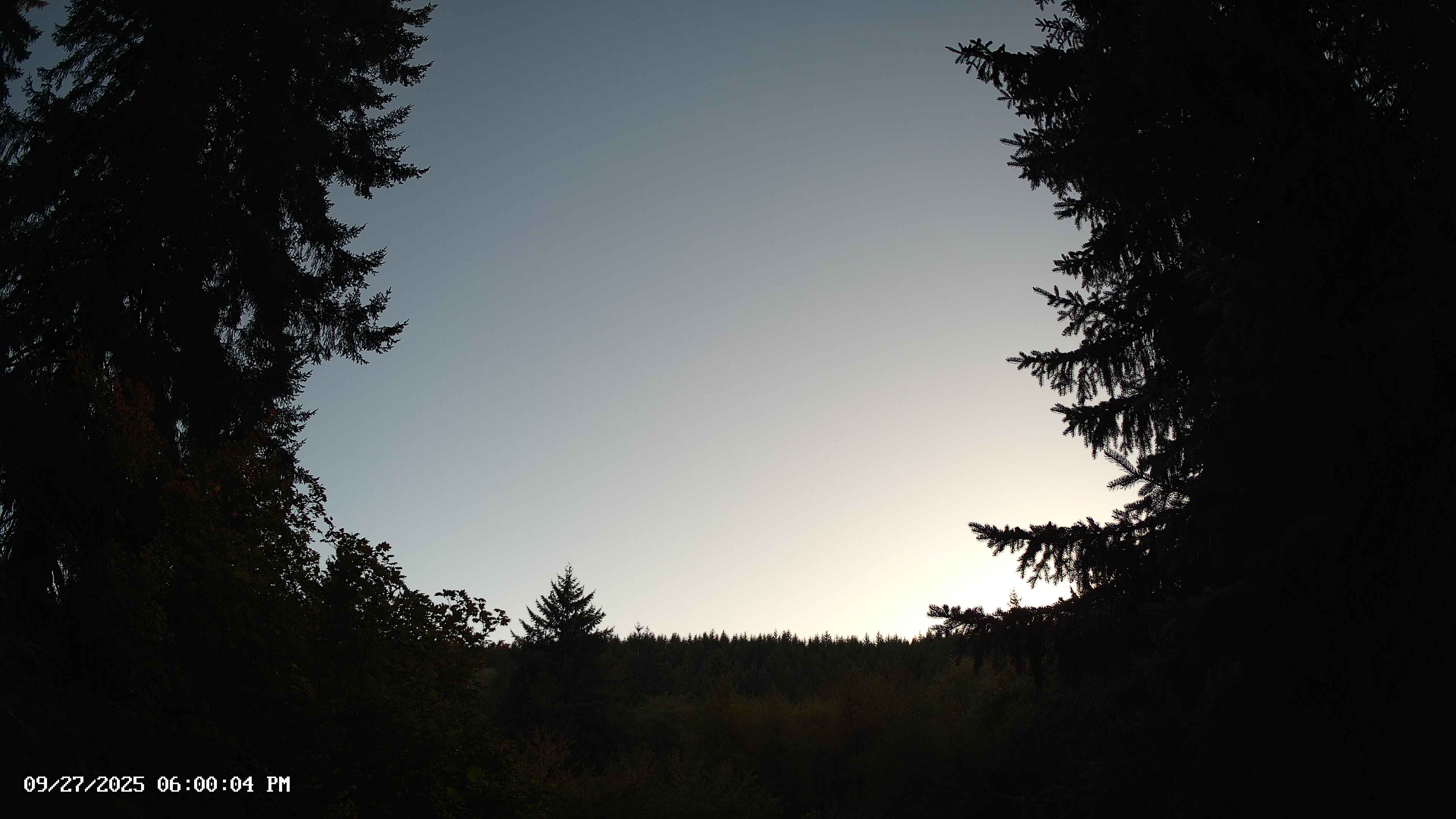 Pacific Northwest skyline timelapse on Sep 27, 2025 at 6:00 PM