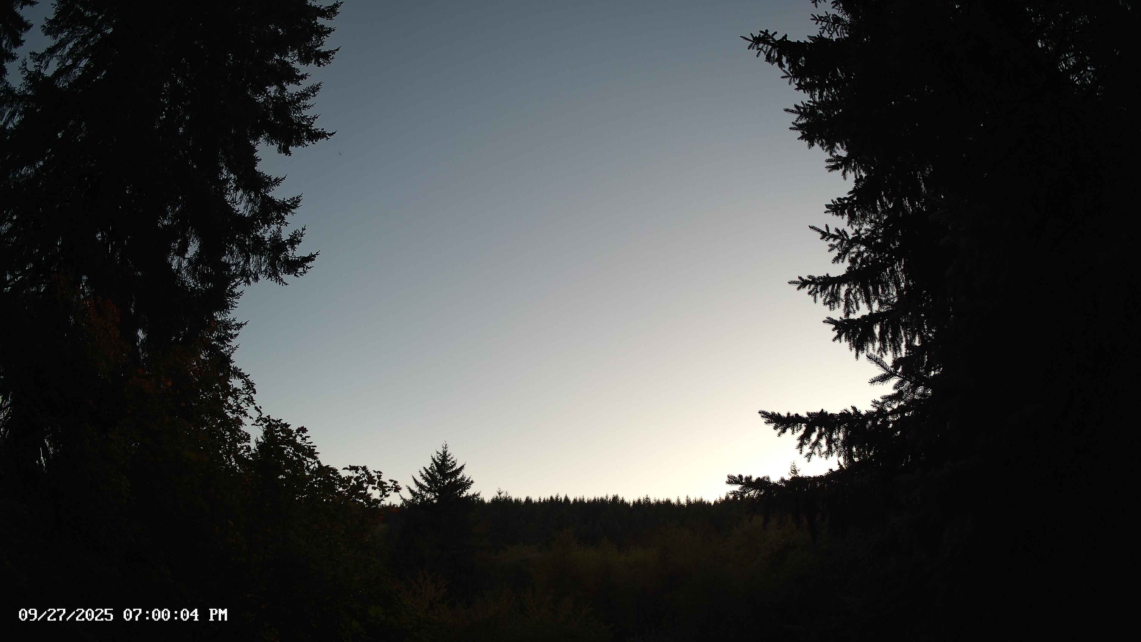 Pacific Northwest skyline timelapse on Sep 27, 2025 at 7:00 PM
