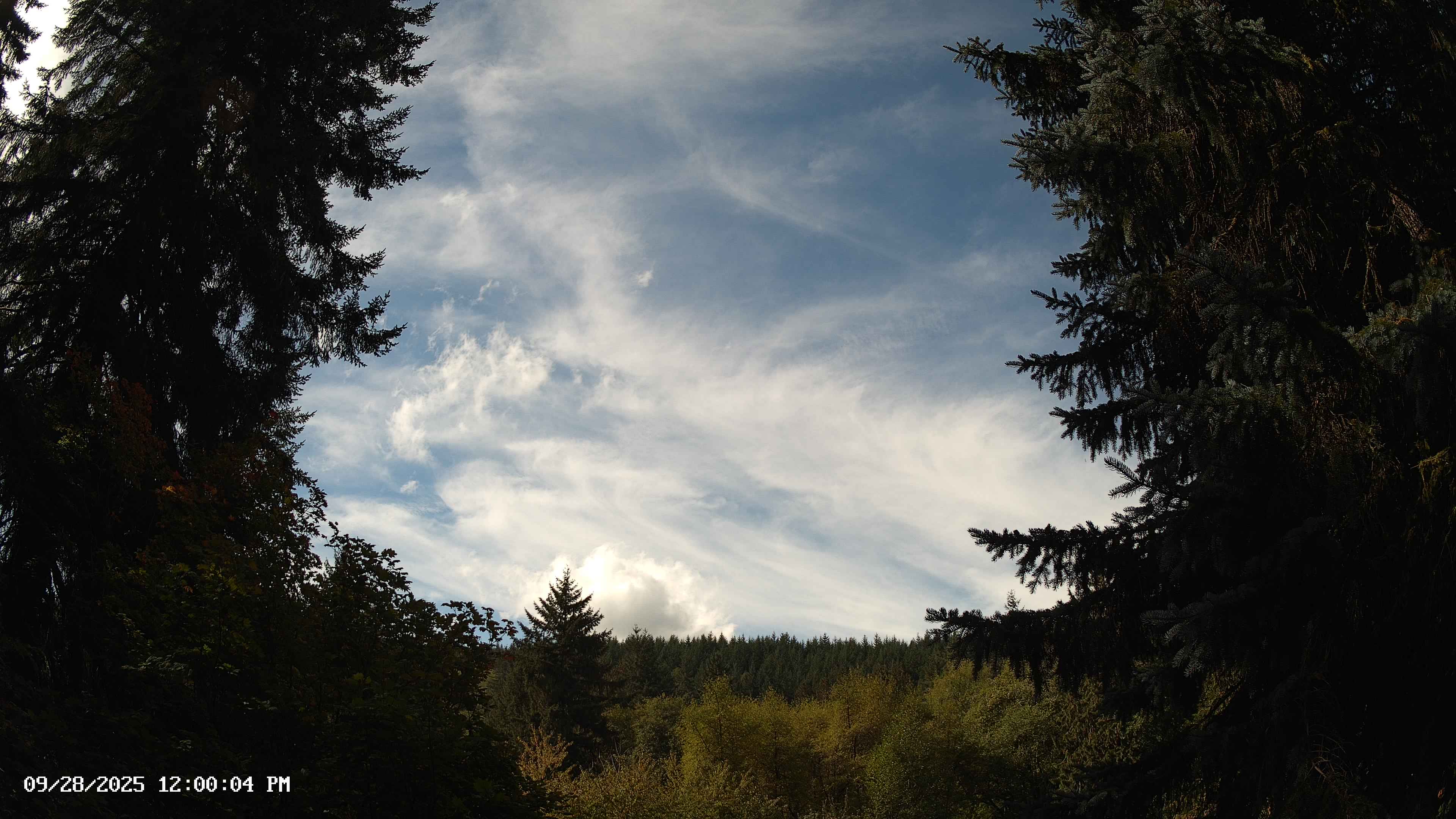 Pacific Northwest skyline timelapse on Sep 28, 2025 at 12:00 PM
