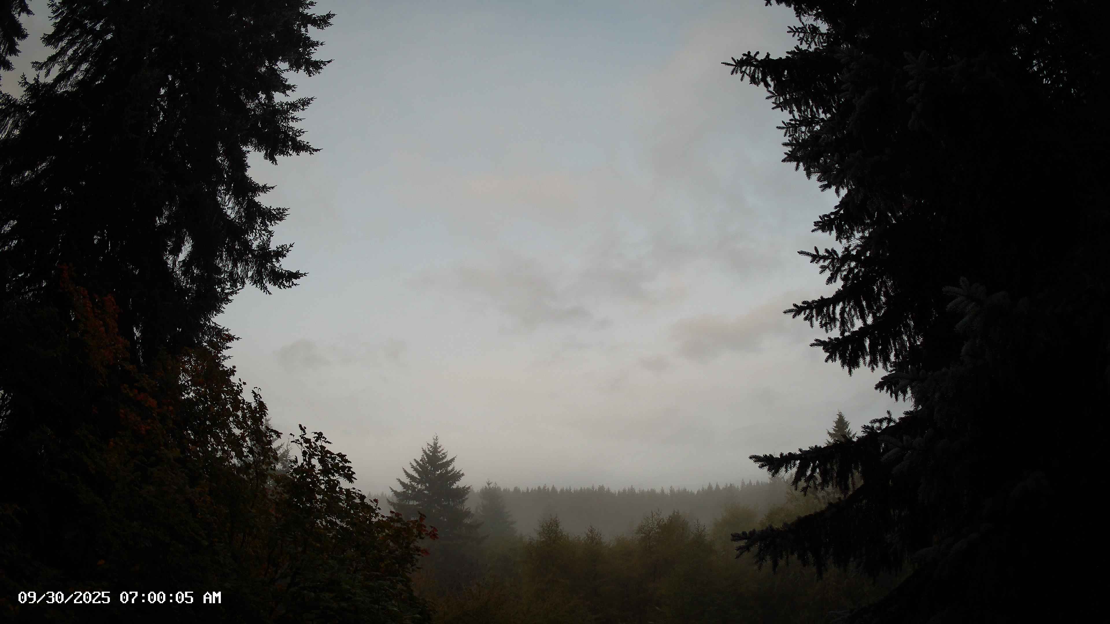 Pacific Northwest skyline timelapse on Sep 30, 2025 at 7:00 AM