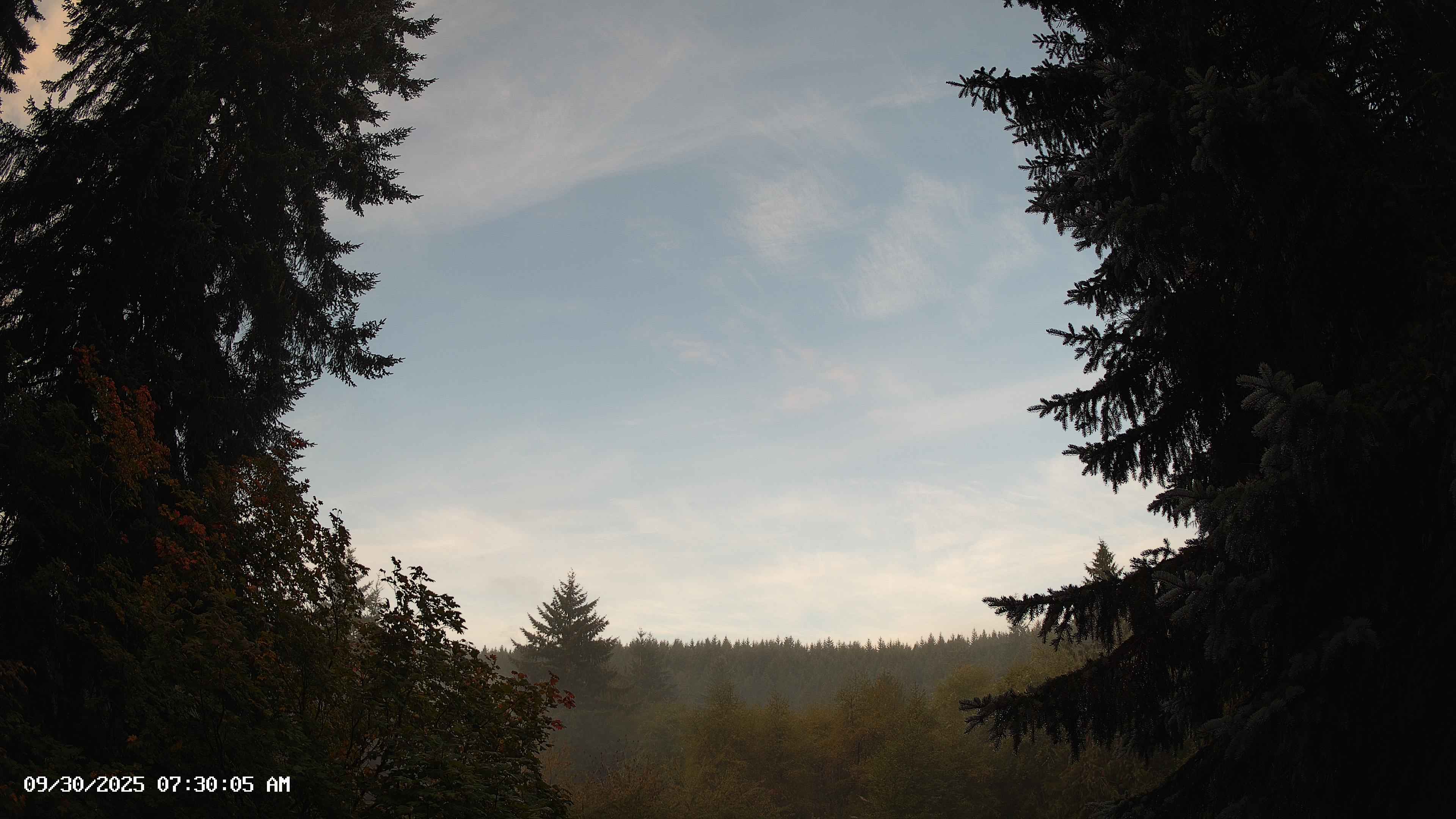 Pacific Northwest skyline timelapse on Sep 30, 2025 at 7:30 AM