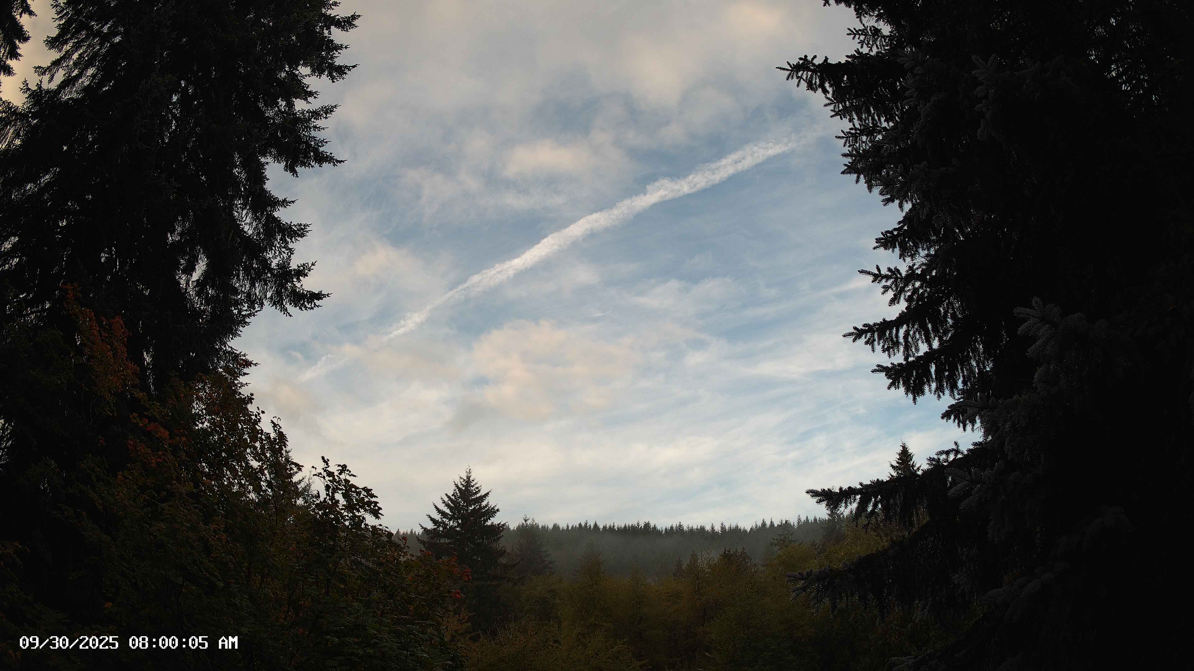 Pacific Northwest skyline timelapse on Sep 30, 2025 at 8:00 AM
