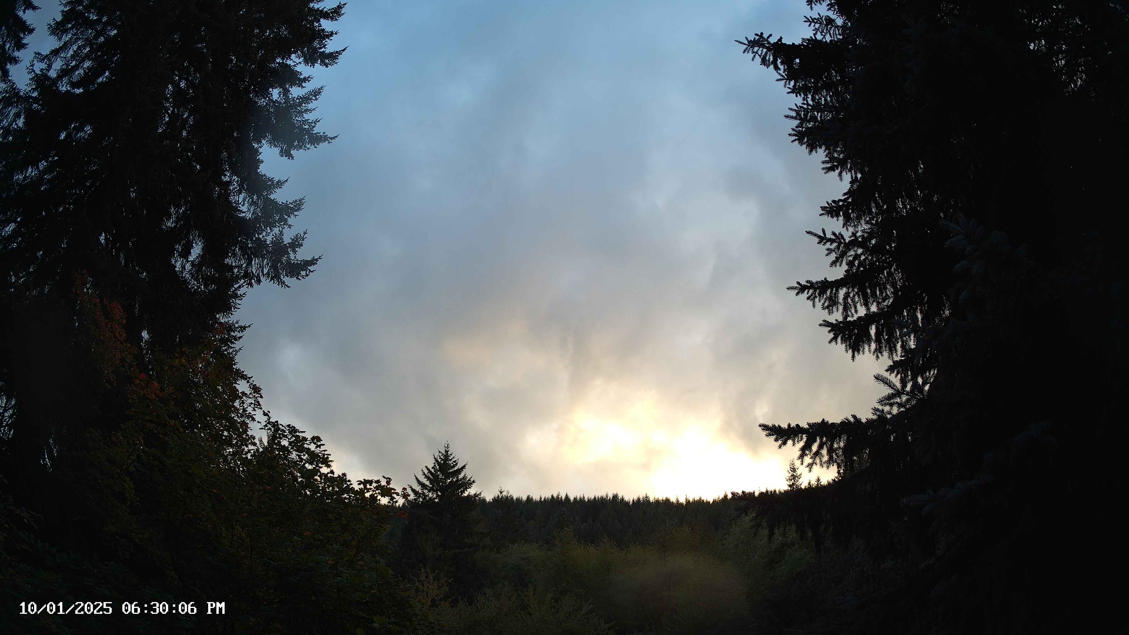 Pacific Northwest skyline timelapse on Oct 01, 2025 at 6:30 PM