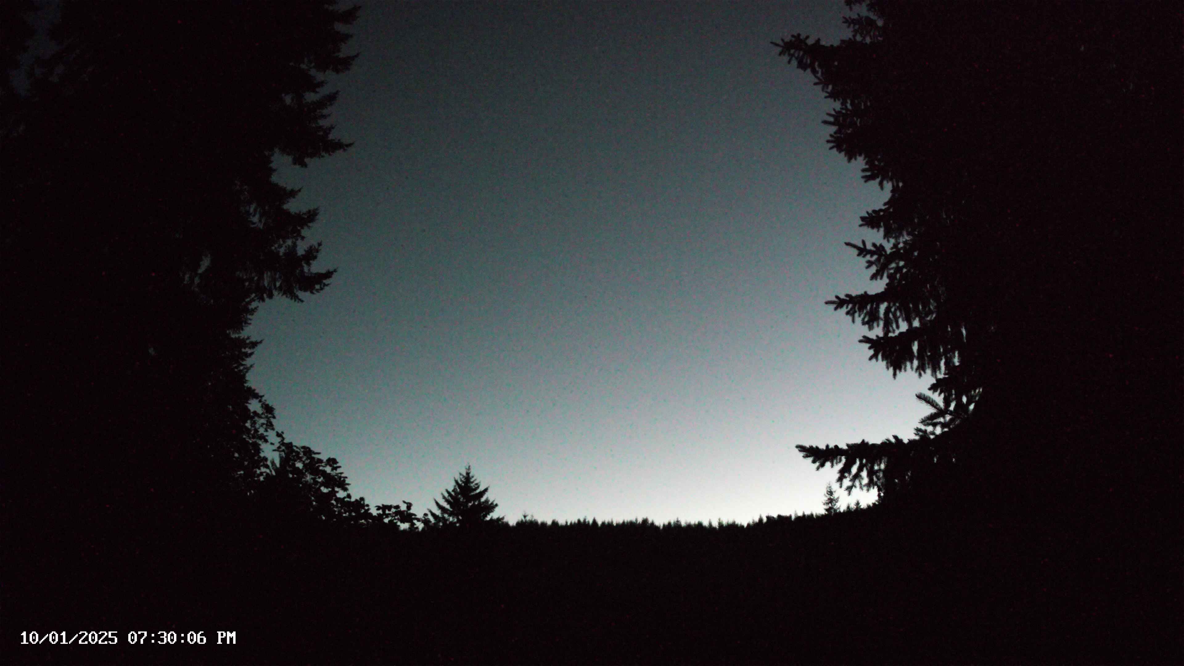 Pacific Northwest skyline timelapse on Oct 01, 2025 at 7:30 PM