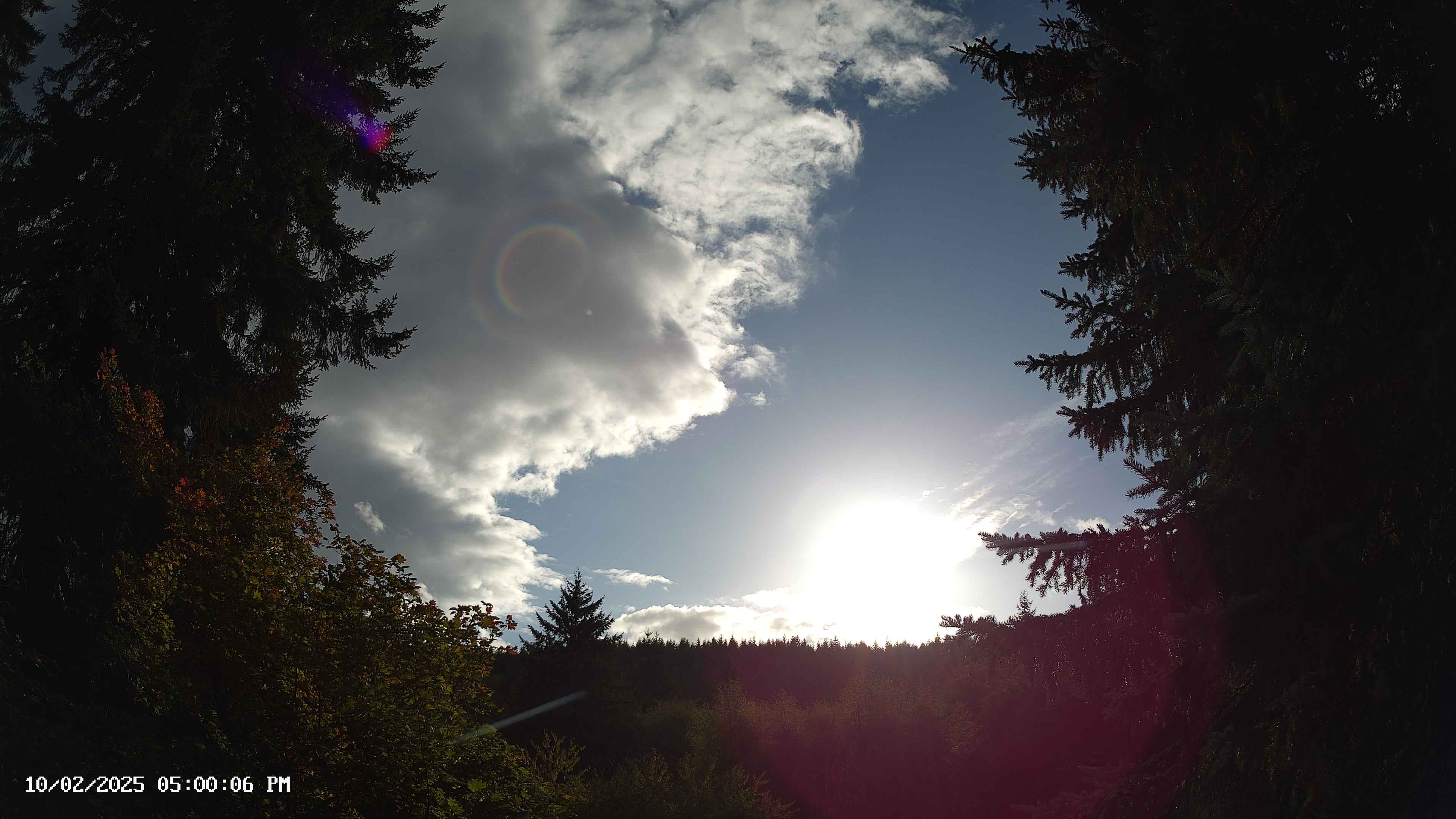 Pacific Northwest skyline timelapse on Oct 02, 2025 at 5:00 PM