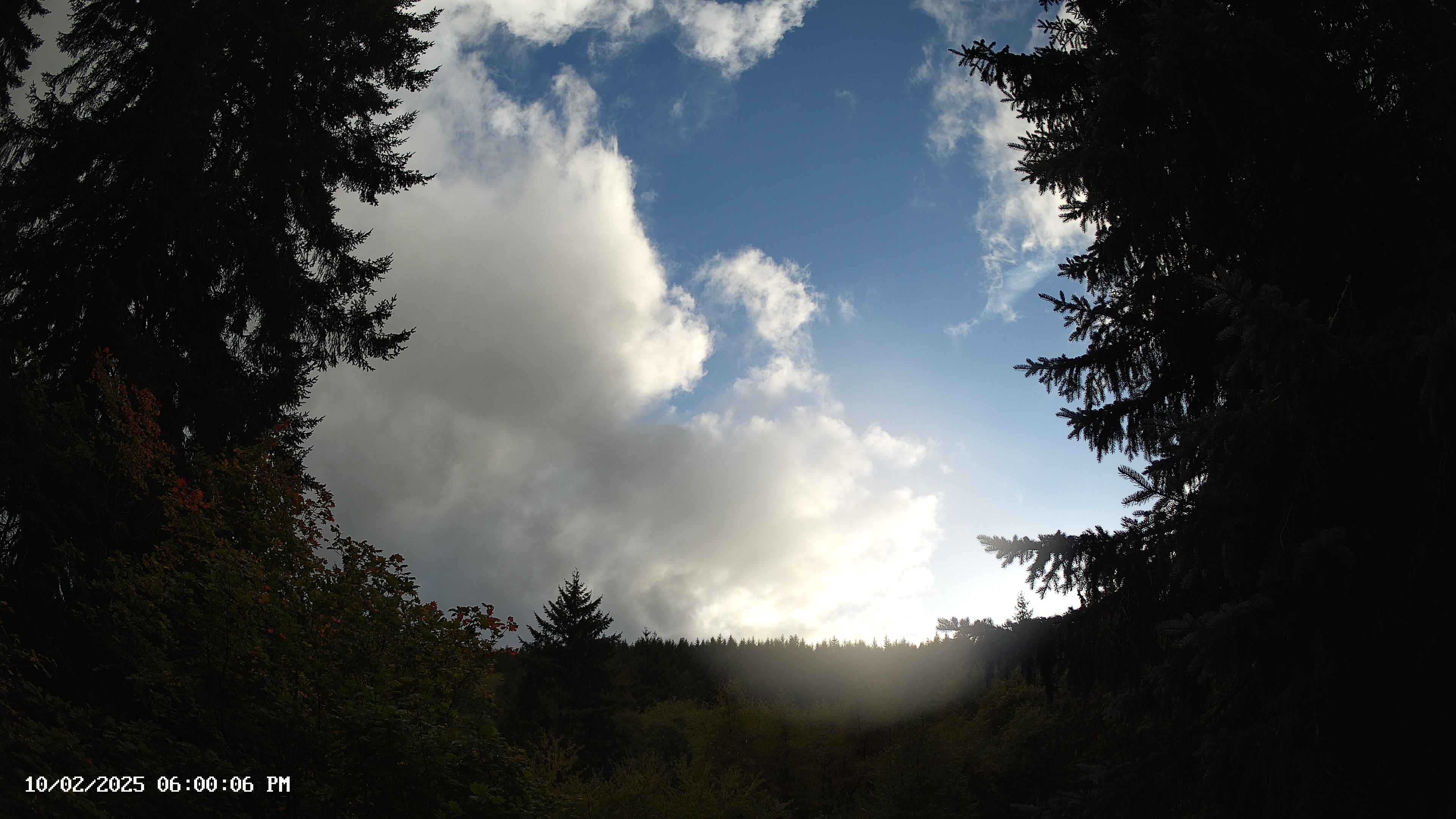 Pacific Northwest skyline timelapse on Oct 02, 2025 at 6:00 PM