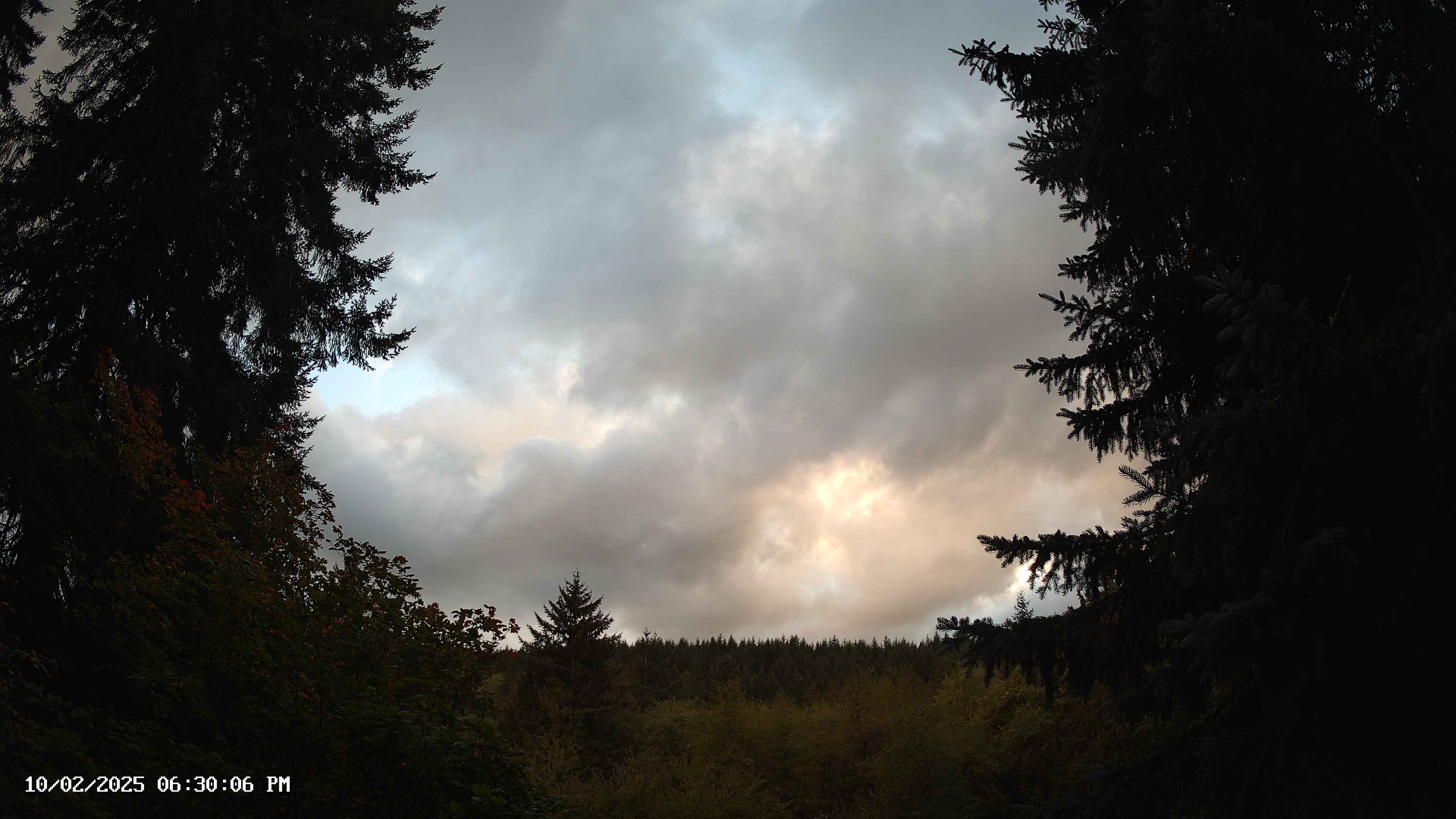 Pacific Northwest skyline timelapse on Oct 02, 2025 at 6:30 PM