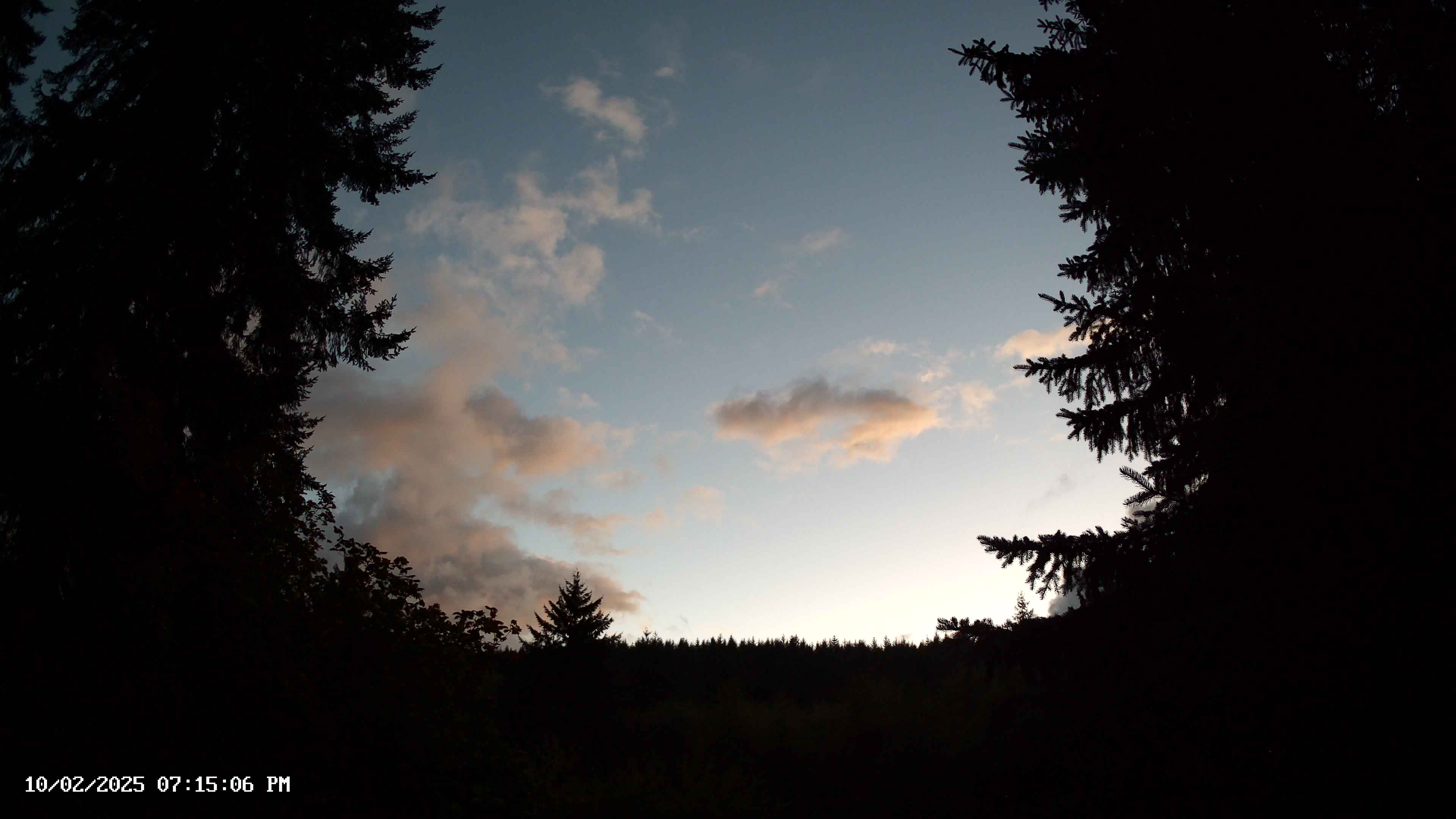 Pacific Northwest skyline timelapse on Oct 02, 2025 at 7:15 PM