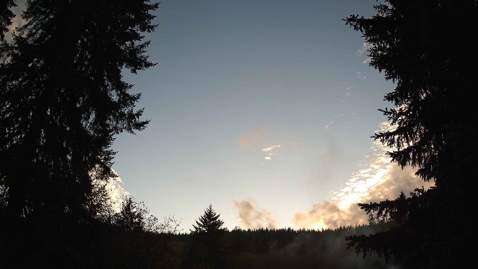 Pacific Northwest skyline timelapse on Nov 1st, 2025 at 5:30 PM