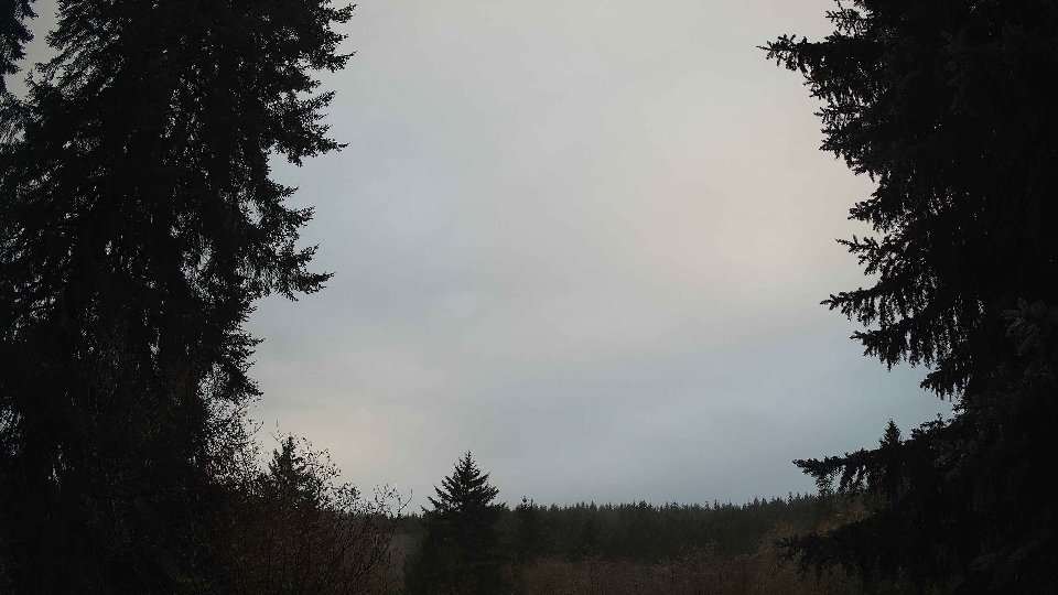 Pacific Northwest skyline timelapse frame from Nov 17th, 2025 at 7:45 AM