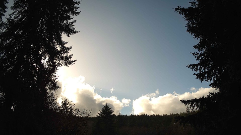 Pacific Northwest skyline timelapse frame from Nov 17th, 2025 at 1:00 PM