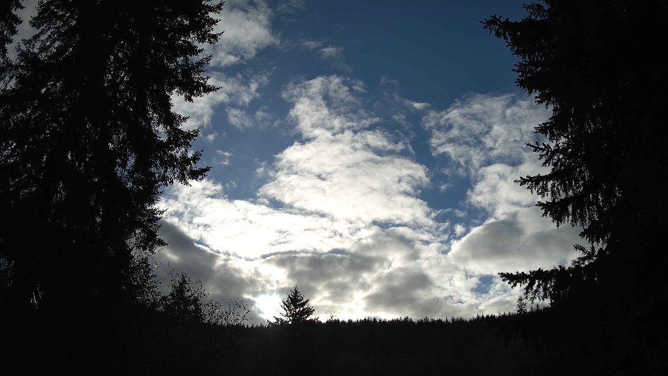 Pacific Northwest skyline timelapse frame from Nov 17th, 2025 at 2:45 PM