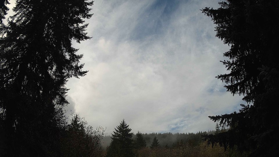Pacific Northwest skyline timelapse frame from Nov 18th, 2025 at 9:45 AM