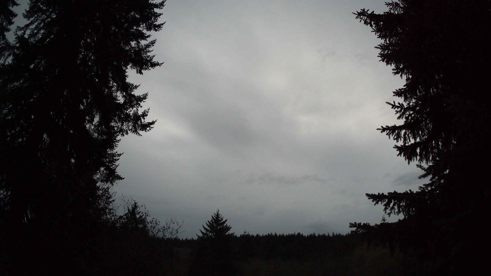 Pacific Northwest skyline timelapse on Nov 19th, 2025 at 5:00 PM