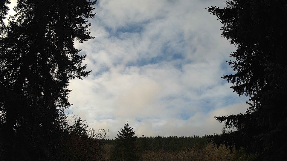 Pacific Northwest skyline timelapse frame from Nov 20th, 2025 at 9:45 AM