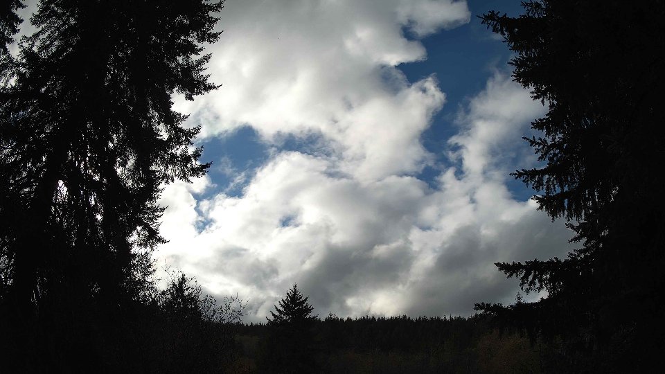 Pacific Northwest skyline timelapse frame from Nov 20th, 2025 at 12:45 PM