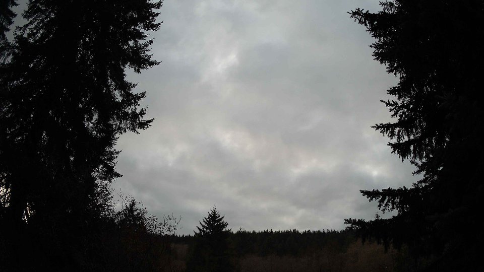 Pacific Northwest skyline timelapse frame from Nov 20th, 2025 at 4:45 PM
