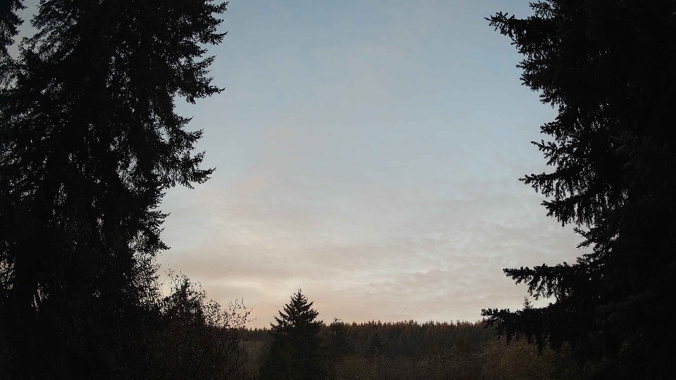 Pacific Northwest skyline timelapse frame from Nov 21st, 2025 at 7:30 AM