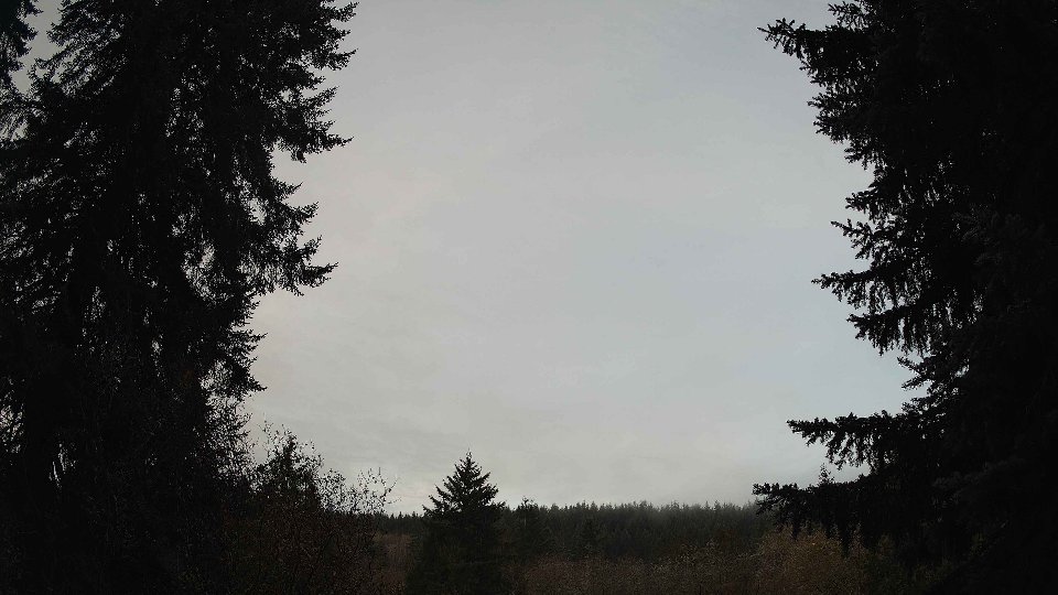 Pacific Northwest skyline timelapse frame from Nov 21st, 2025 at 7:45 AM