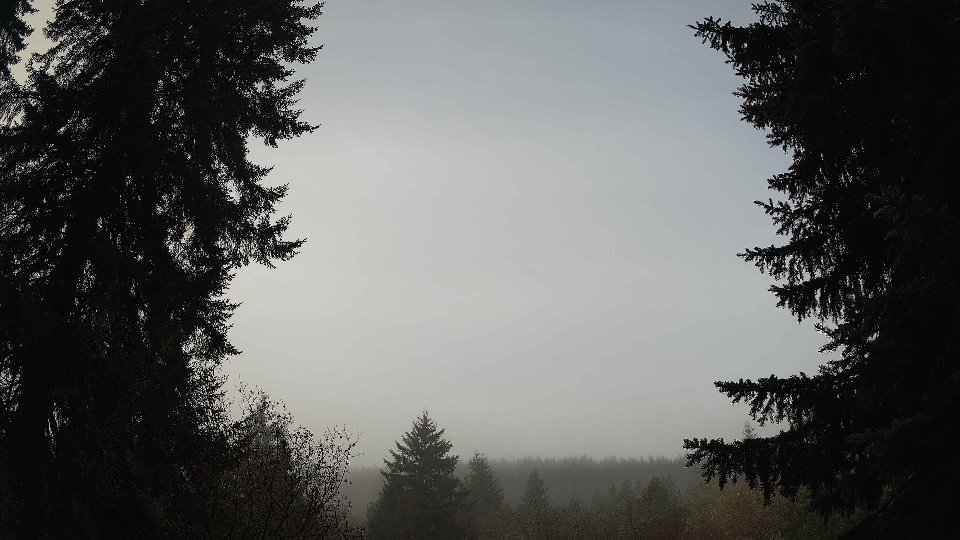 Pacific Northwest skyline timelapse frame from Nov 21st, 2025 at 8:45 AM