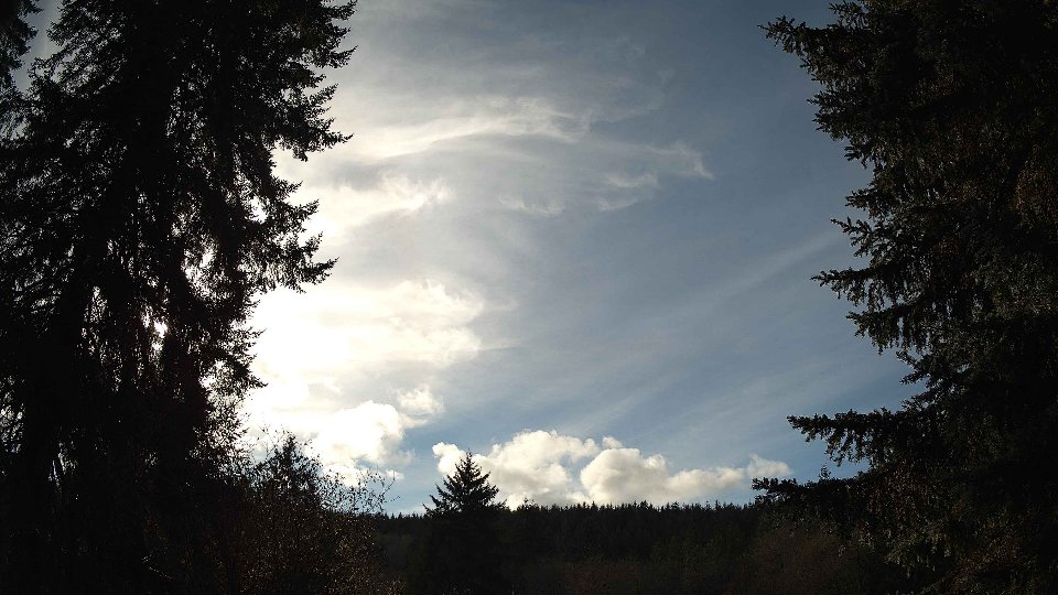 Pacific Northwest skyline timelapse frame from Nov 21st, 2025 at 1:00 PM