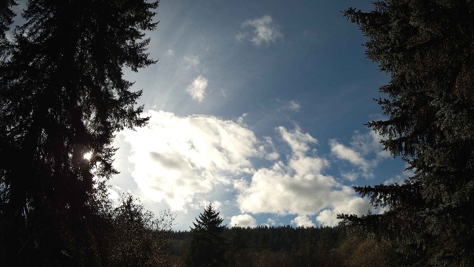Pacific Northwest skyline timelapse frame from Nov 21st, 2025 at 1:15 PM