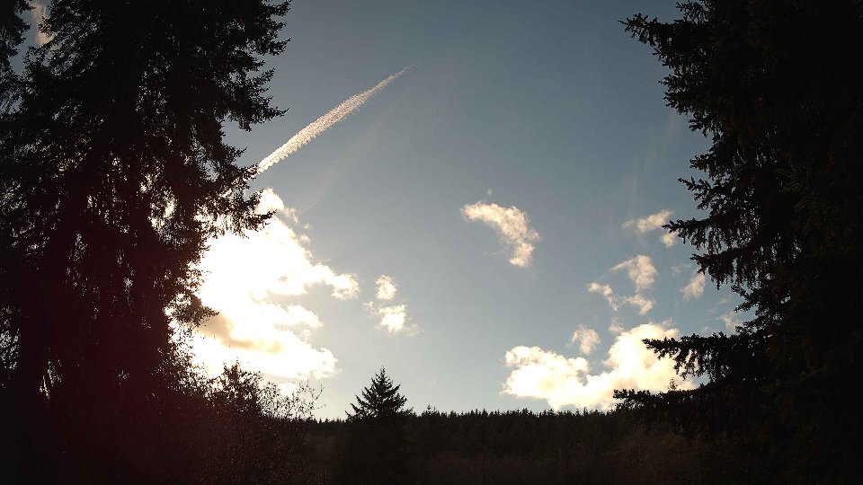 Pacific Northwest skyline timelapse frame from Nov 21st, 2025 at 1:45 PM
