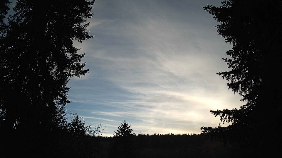 Pacific Northwest skyline timelapse frame from Nov 21st, 2025 at 4:15 PM