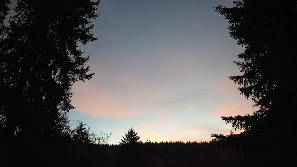 Pacific Northwest skyline timelapse frame from Nov 21st, 2025 at 4:45 PM