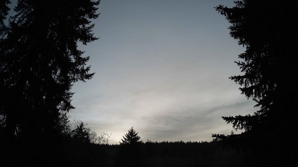 Pacific Northwest skyline timelapse frame from Nov 21st, 2025 at 5:00 PM