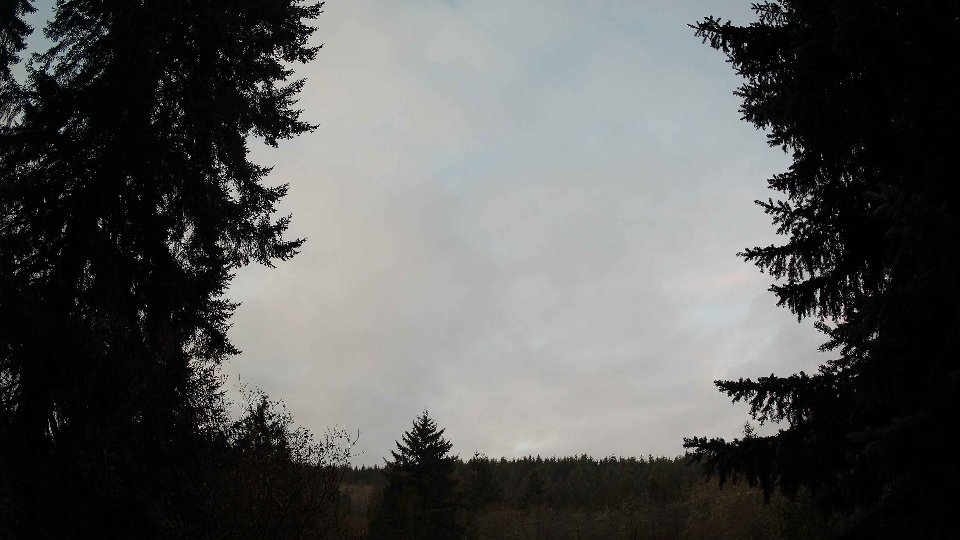 Pacific Northwest skyline timelapse frame from Nov 22nd, 2025 at 6:45 AM