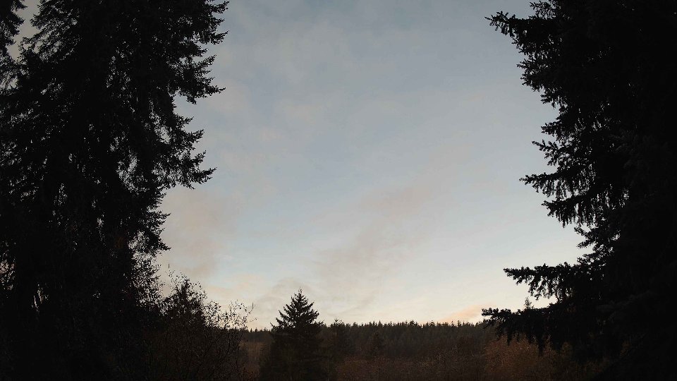 Pacific Northwest skyline timelapse frame from Nov 22nd, 2025 at 7:00 AM