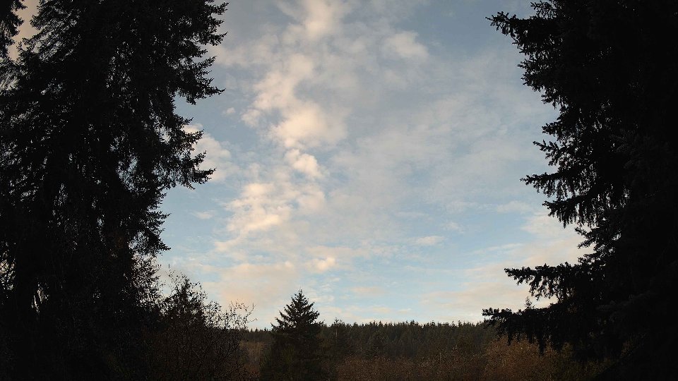 Pacific Northwest skyline timelapse frame from Nov 22nd, 2025 at 7:30 AM