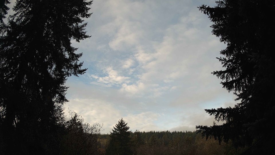 Pacific Northwest skyline timelapse frame from Nov 22nd, 2025 at 7:45 AM