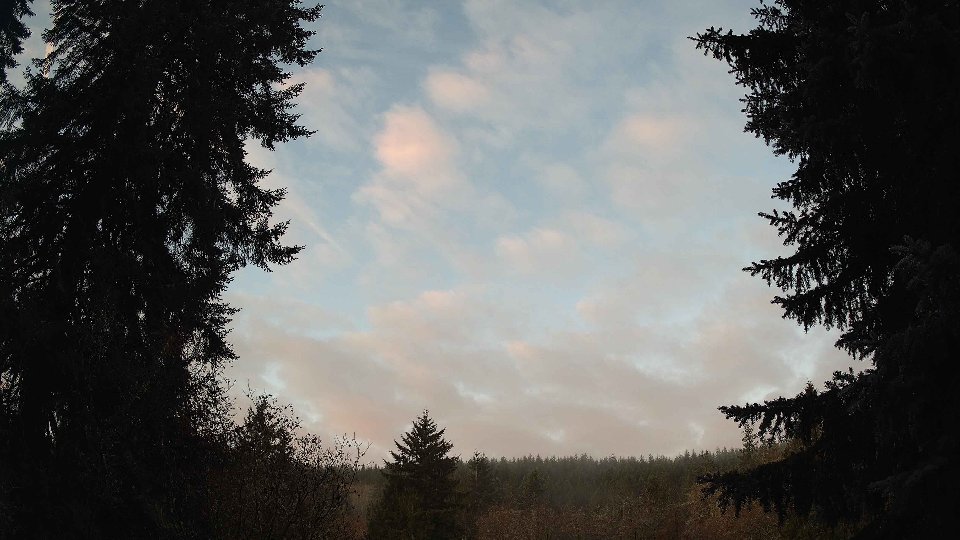 Pacific Northwest skyline timelapse frame from Nov 24th, 2025 at 7:30 AM