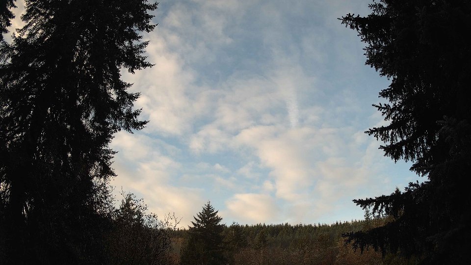 Pacific Northwest skyline timelapse frame from Nov 24th, 2025 at 8:15 AM
