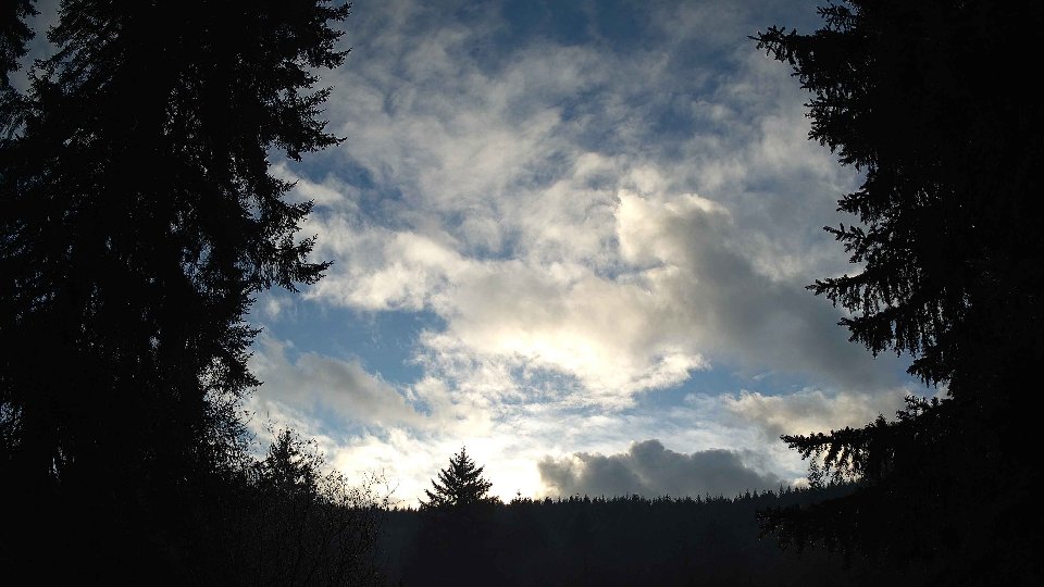 Pacific Northwest skyline timelapse frame from Nov 24th, 2025 at 3:30 PM