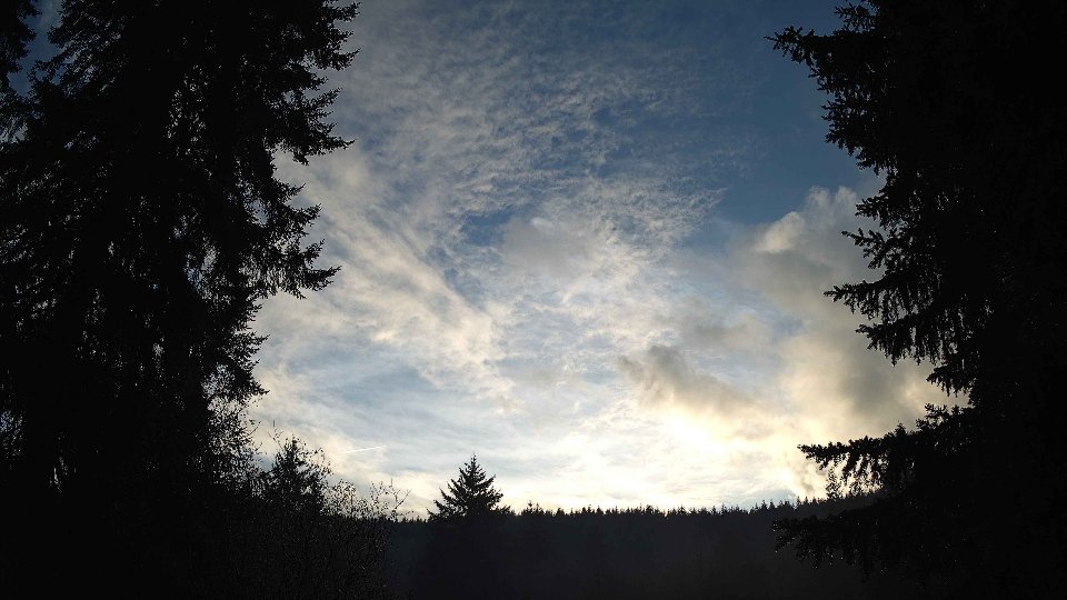Pacific Northwest skyline timelapse frame from Nov 24th, 2025 at 3:45 PM