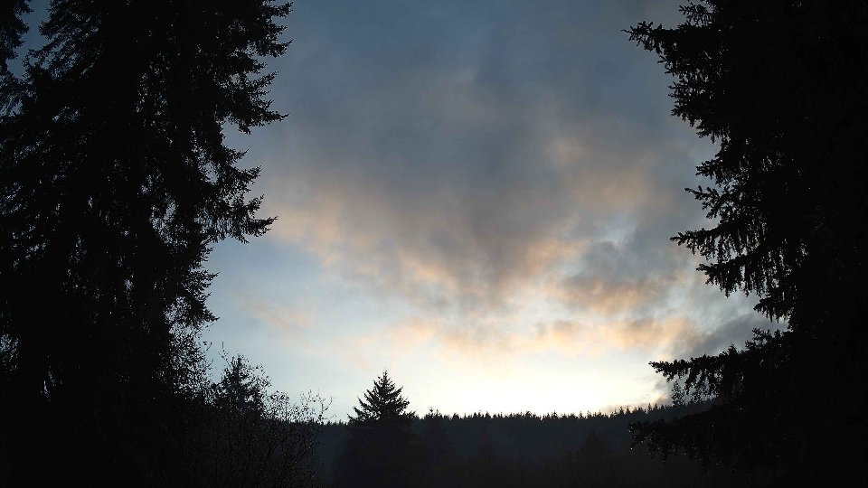 Pacific Northwest skyline timelapse frame from Nov 24th, 2025 at 4:15 PM