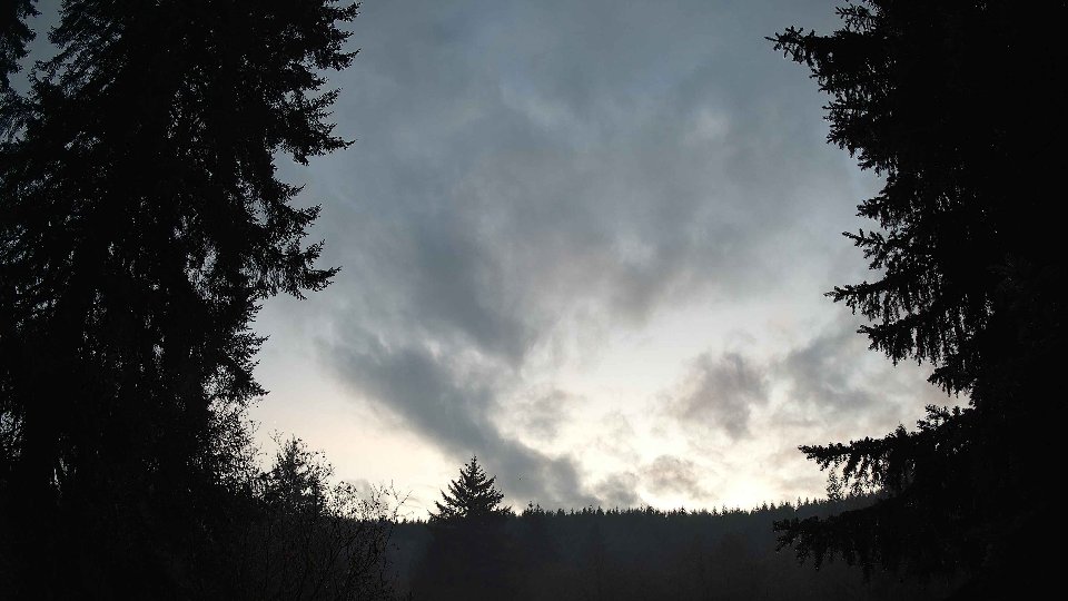 Pacific Northwest skyline timelapse frame from Nov 24th, 2025 at 4:30 PM