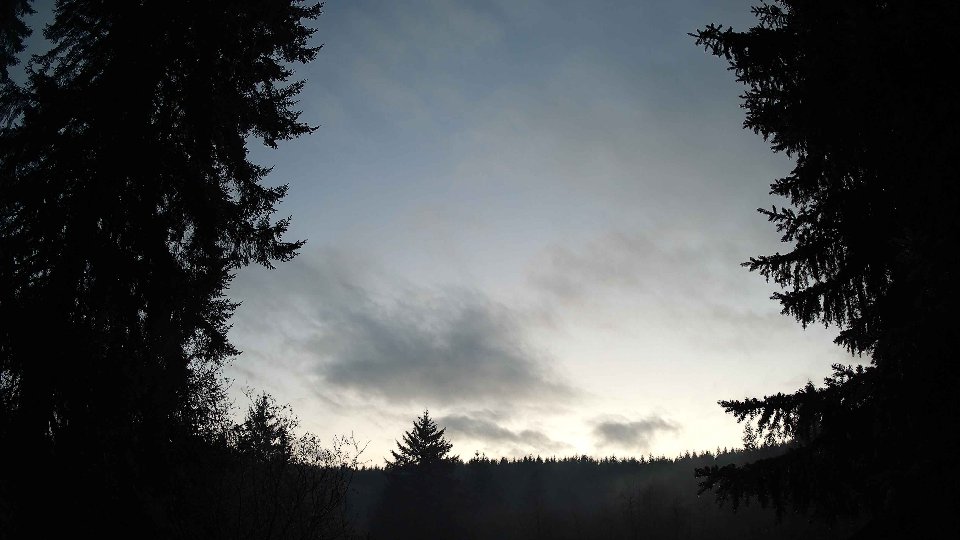 Pacific Northwest skyline timelapse frame from Nov 24th, 2025 at 4:45 PM