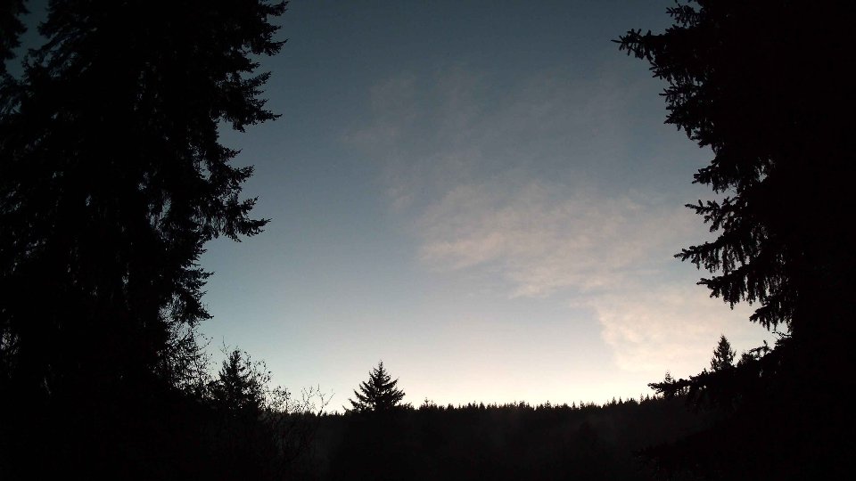 Pacific Northwest skyline timelapse on Dec 12, 2025 at 5:00 PM