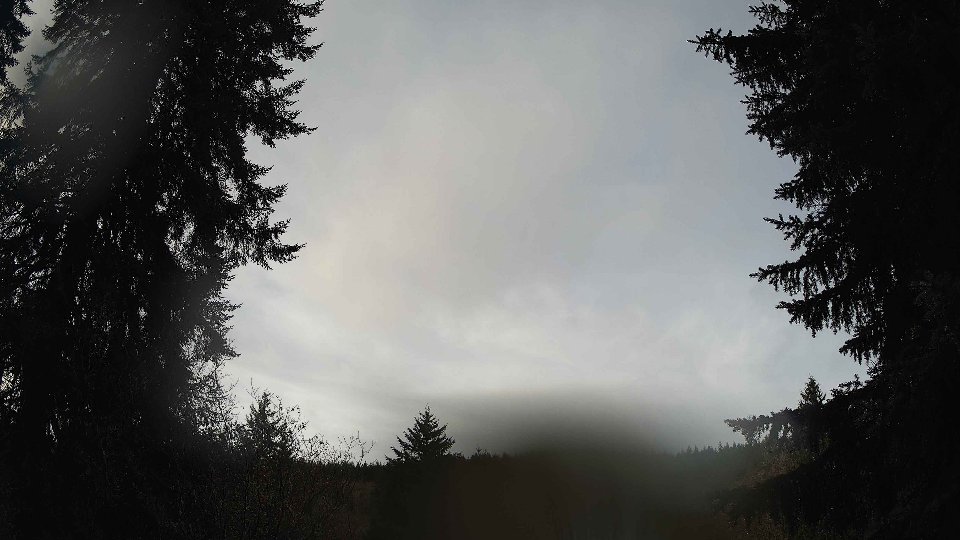 Pacific Northwest skyline timelapse frame from Dec 16th, 2025 at 9:45 AM