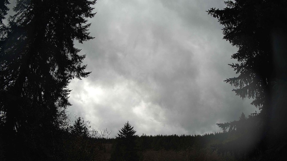 Pacific Northwest skyline timelapse frame from Dec 16th, 2025 at 12:15 PM