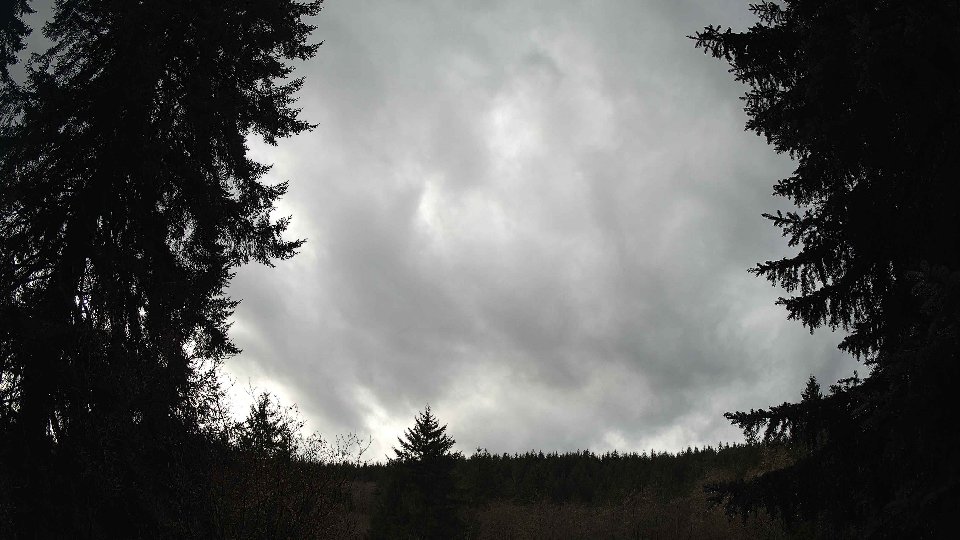 Pacific Northwest skyline timelapse frame from Dec 16th, 2025 at 12:45 PM