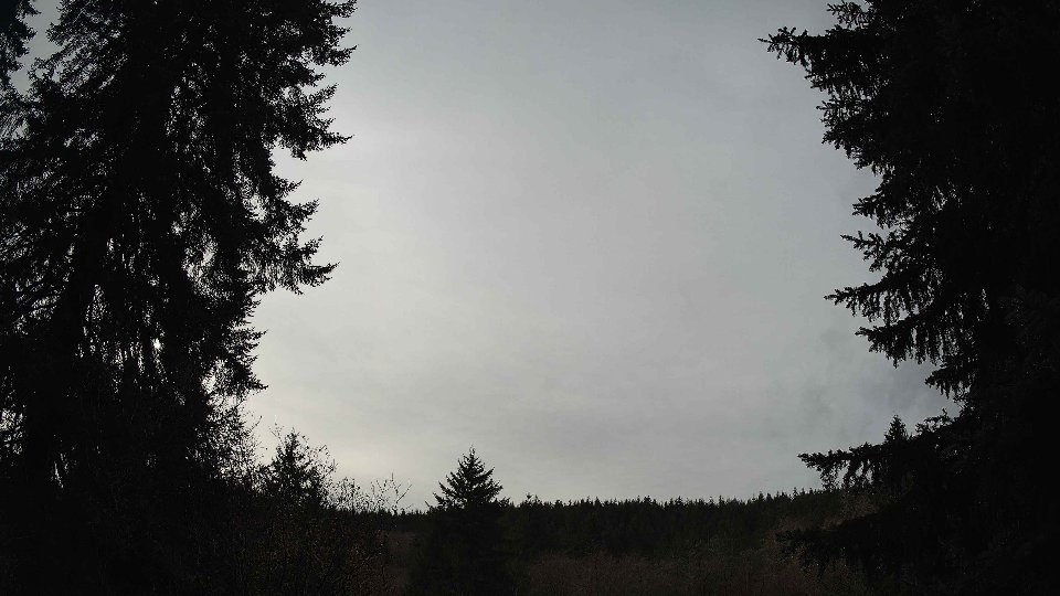 Pacific Northwest skyline timelapse frame from Dec 16th, 2025 at 1:00 PM