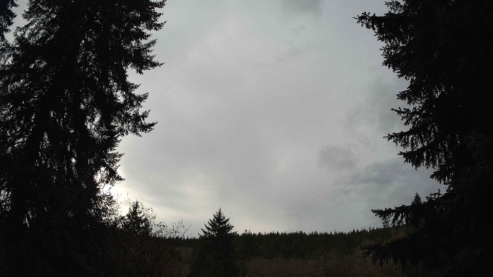 Pacific Northwest skyline timelapse frame from Dec 16th, 2025 at 1:45 PM