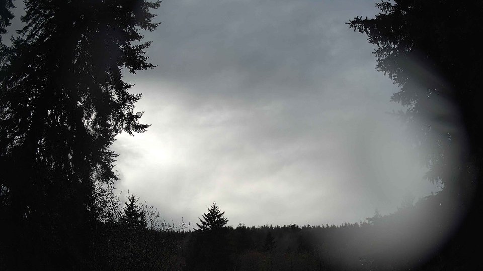 Pacific Northwest skyline timelapse frame from Dec 17th, 2025 at 7:45 AM